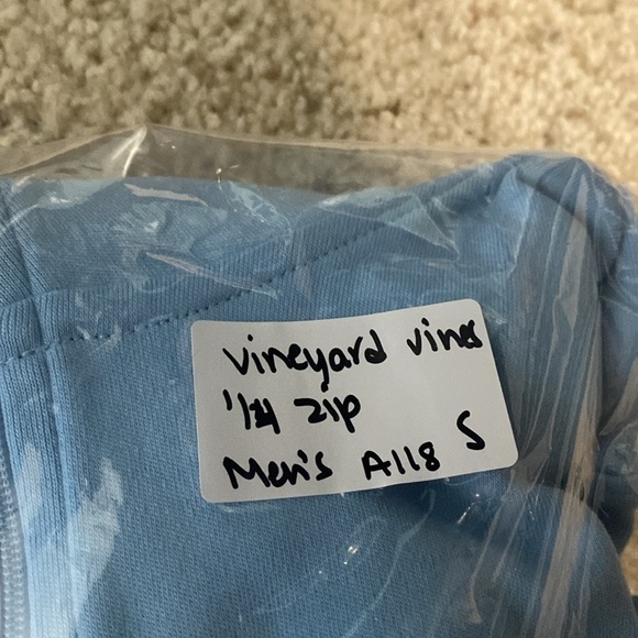 Vineyard Vines Men’s Blue 1/4 Zip Pullover Shirt Sz Small - Picture 5 of 5